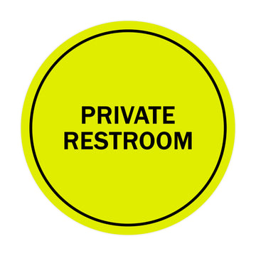 Signs ByLITA Circle Private Restroom Sign